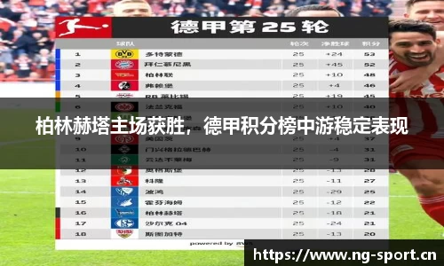 柏林赫塔主场获胜，德甲积分榜中游稳定表现
